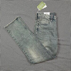 H&M NWT Slim Straight Light Grey Blue Denim Wash Jeans Womens Size 12